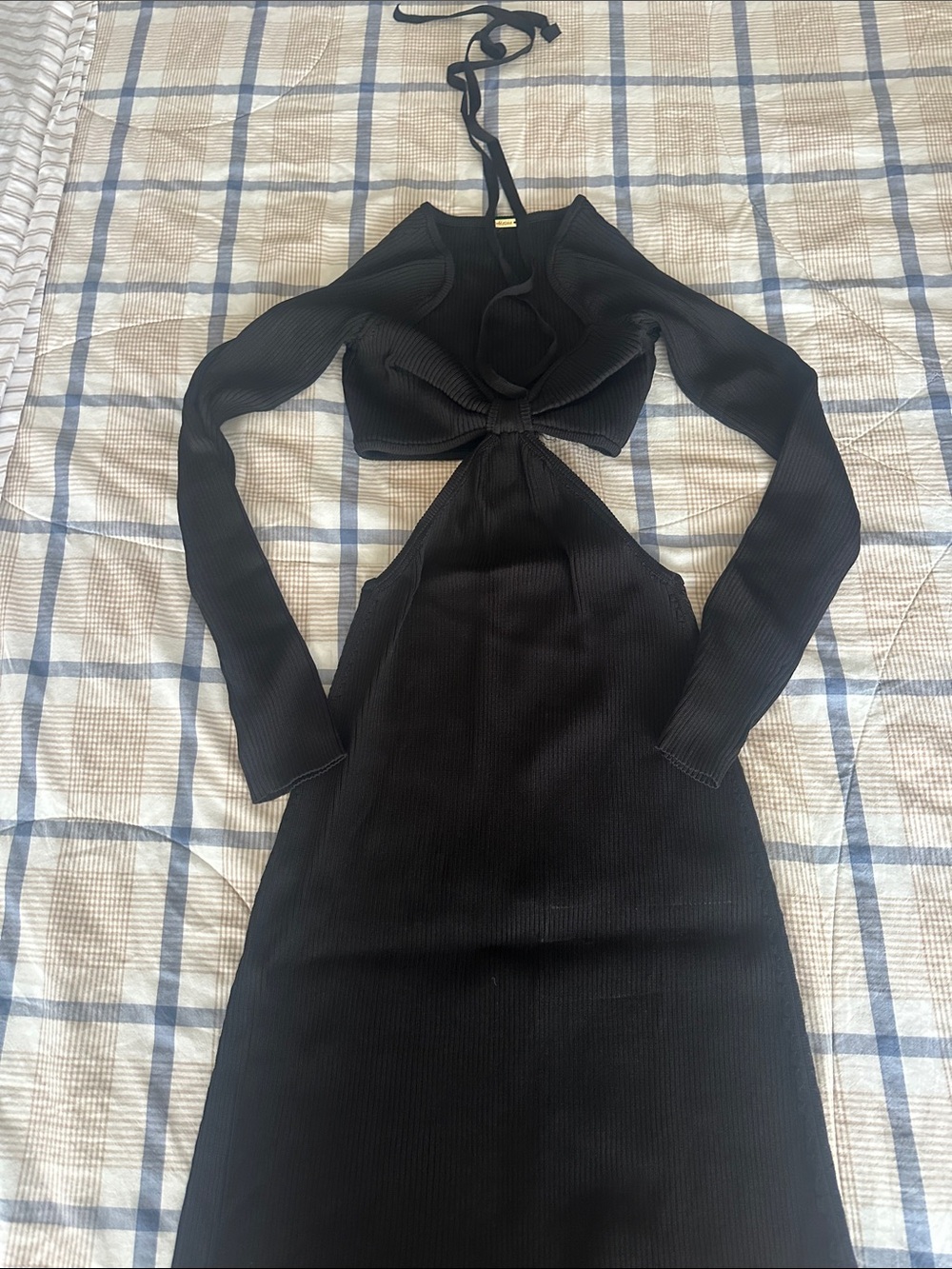 Cult Gaia NEW Small Enzo Ribbed Maxi Dress Cutout Bodycon Minimalist Sexy Party